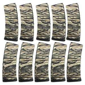 BHA Custom Lasered Tiger Stripe Camo BattleHawk Armory Logo 30rd AR-15 Magazine 10 Pack