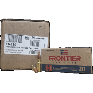 Hornady Frontier Subsonic .338 ARC, 285gr FMJ, 200rd Case