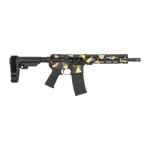 Shark Coast Tactical SCC07176GEO-P Geodesic  5.56 NATO 30+1 10.50 Black Nitride Threaded Barrel, Aluminum Receiver w/Picatinny Rail, M-LOK Handguard, Polymer SB Tactical SBA3 Brace, Polymer Grip