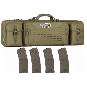 Savior Equipment Urban Warfare Double Rifle Bag- 36 Dark FDE w/ 4x 30rd FDE MFT Magazines