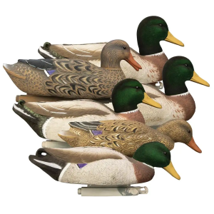 Hidgon Magnum Mallard Foam Filled Flocked Heads Duck Decoys 6/ct with Slot Bag