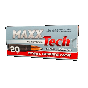 7.62x39mm Ammo - Maxxtech Steel FMJ Maxxtech Steel FMJ Ammo