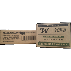 5.56 NATO Ammo - Bulk Winchester Target & Practice M855 Case FMJ Bulk Winchester Target & Practice M855 Case FMJ Ammo