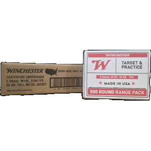 5.56 NATO Ammo - Bulk Winchester Target & Practice M193 Case FMJ Bulk Winchester Target & Practice M193 Case FMJ Ammo