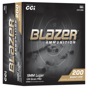 9mm Ammo - CCI Blazer Brass FMJ CCI Blazer Brass FMJ Ammo