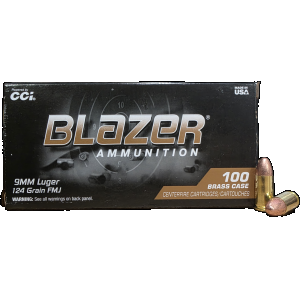 9mm Ammo - CCI Blazer Brass FMJ CCI Blazer Brass FMJ Ammo