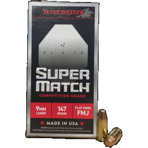 Winchester Super Match Luger Subsonic Flat Nose FMJ Ammo