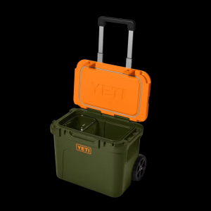 Yeti Coolers Roadie 32 Wheeled Cooler, Olive/King Crab Orange
