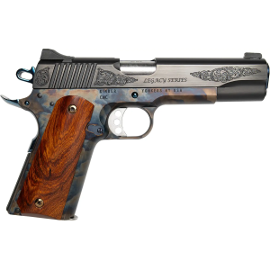 Cnc Firearms CNCLEGACY45 Kimber 1911 Legacy 45 ACP 7+1 5 Stainless Steel Barrel, Color Case Hardened Steel Engraved/Serrated Slide, Color Case Hardened Steel Frame, Walnut Grip