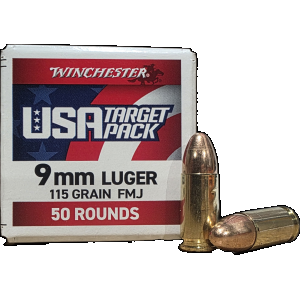 9mm Ammo - Winchester USA Target FMJ Winchester USA Target FMJ Ammo