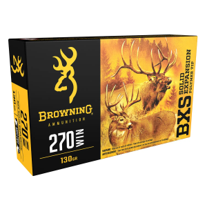 Browning Browning Ammo B192402701 BXS  270 Win 130 gr Terminal Tip 20 Bx/ 10 Cs - $36.28 at BattleHawk Armory