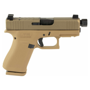 Glock Shark Coast Tactical Glock 43X Debo FDE 9mm 3.92 Threaded Barrel Pistol - $705.60 at BattleHawk Armory