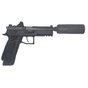 CZ P-09 F Nocturne, 9mm, 5.3 Barrel, 2-21rd Magazines, RFX11 Green Dot, BOE Suppressor Bundle
