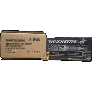 45 ACP/Auto Ammo - Bulk Winchester Super Suppressed Case FMJ Bulk Winchester Super Suppressed Case FMJ Ammo