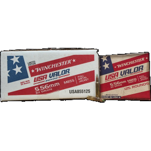 5.56 NATO Ammo - Bulk Winchester USA Valor M855 Case FMJ Bulk Winchester USA Valor M855 Case FMJ Ammo