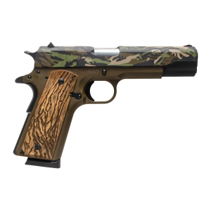 Tisas Arms Customs 10100518AA8 1911 A1 Service Backwoods ports South Exclusive 45 ACP 7+1 5 Carbon Steel Serrated Slide & Frame w/Beavertail