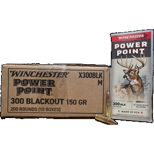 300 AAC Blackout Ammo - Winchester Power Point PP Case Winchester Power Point PP Case Ammo