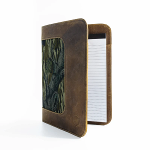 Rolling Thunder Leather Portfolio Cover with Notepad, MOBL Inlay, 8.5 x 11 Inch