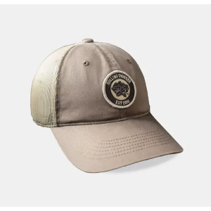 Rolling Thunder Unstructured Mesh Back Patch Hat, Brown