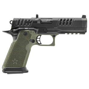 Staccato 2011 Staccato 2011, Premium HD P4.5, DLC 4 Barrel, X-Cut Slide Serrations, Tritium Front Sight, Optic Ready, 3x 18rd Glock Mags, OD Green Grip, Pistol - $3199.00 at BattleHawk Armory
