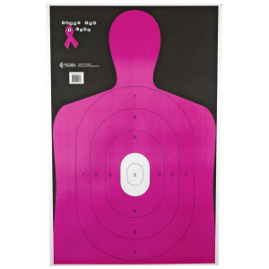 Action Target B27ENPT100 B-27E Shoot for the Cure Silhouette Paper Target 23 x 35 100 Per Box