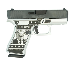 Glock 43x Custom Trump Mug Shot Handgun 9mm Luger 10rd Magazines 2 34 Barrel Accessory Rail Pistol