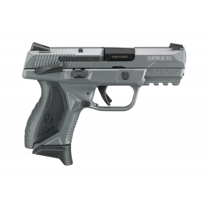 RUGER 8683 American Compact 9mm Luger 3.55 17+1 Gray Cerakote Stainless Steel, Black Wraparound Ergonomic Grip