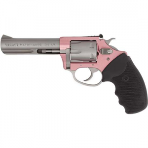 Charter Arms 52232 Pathfinder Lite  22 LR 6 Round 420 Stainless Pink Aluminum Black Rubber Grip