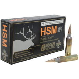 HSM Ber65x284140 Trophy Gold 6.5x284 Norma 140 Gr Match Very Low Drag 20 Bx/ 25 Cs