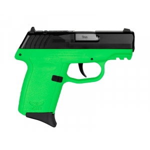 SCCY Industries CPX2 9mm 31 10 Round Optic Ready SS Black Slide Lime Green Polymer GripFrame Pistol