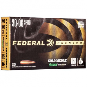 Federal Gold Medal Springfield Sierra MatchKing Boat-Tail Bt HP Ammo