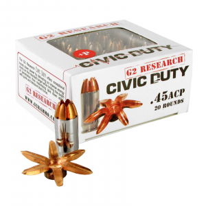 G2 Research Civic Duty Copper Expansion Projectile Ammo