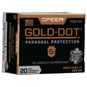 Speer Gold Dot Personal Protection Luger HP +P Ammo