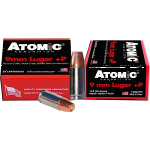 Atomic Luger Bonded Match HP +P Ammo