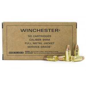 Winchester Service Grade Luger FMJ Ammo