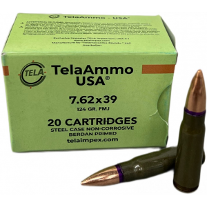 TelaAmmo USA Steel Cased Ammunitiion 50 CASE FMJ Ammo