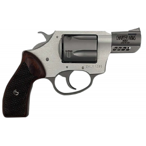 Charter Arms 53802 Coyote  380 ACP 5 Shot 2 Aluminum Small Rosewood Checkered Grip