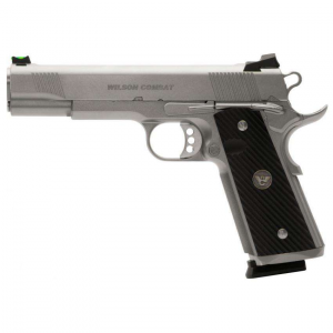 Wilson Combat CQBEFS45SS 1911 CQB Elite 45 ACP 5 81 Stainless Black G10 Diagonal Grip