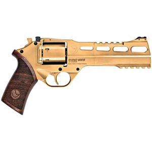 CHIAPPA Firearms 340225 Rhino 60ds 357 Mag 6 6 Round Gold Plated Pvd Walnut Grip