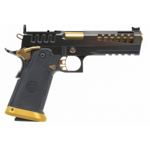 Watchtower Firearms Demolitia Demolition Ranch Elite Package Black w 5 Gold Ported Barrel 4 Mags 9mm Doublestack 1911 Pistol