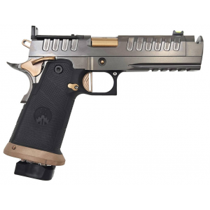 WATCHTOWER APACHE DOUBLE STACKED 1911 46 9MM w COMP 117RD 121RD MAG GRAPHITECOPPER PISTOL