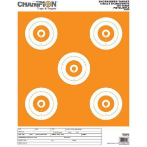 SHOTKEEPER TARGETS 5-BULLS ORG/WHT LRG 12PK