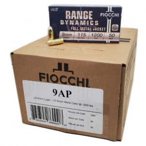 Bulk Fiocchi Range Dynamics Brass Case FMJ Ammo