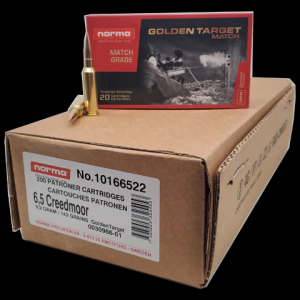 NORMA 6.5 Creedmoor 143 Gr Bthp Golden Target Match Centerfire Rifle Ammunition 200rd Case 7393923325453200 720234