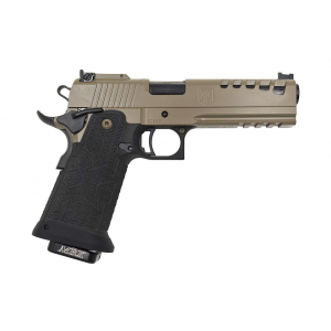 Accuracy X PRO D1 Delta 9mm 5 Barrel 1 17rd Magazine Optic Ready CarbonPoly Grip FDE Cerakote Pistol