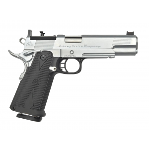 Alchemy Custom Weaponry Quantico HiCap 9mm 5 Barrel 2 17rd Magazines Optics Ready Chrome Pistol