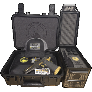USED Watchtower Firearms Demolitia Demolition Ranch Elite Package Black w 5 Gold Ported Barrel 4 Mags 9mm Doublestack 1911 Pistol Very Good Condition