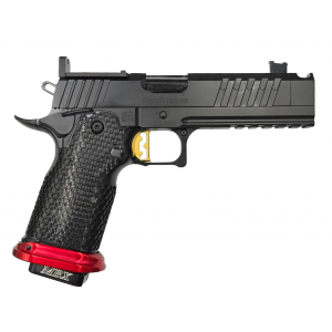 Masterpeice Arms DS9TC Hybrid 9mm 46 Compensated Barrel 2x Mags RMR Ready Gold Trigger Red Magwell Pistol