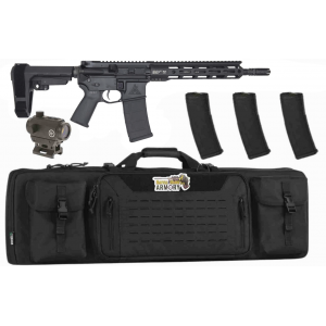 RISE Armament Watchman, .223 Wylde, 11.5 Barrel, 4- 30rd Magazine, Black, Pistol, Rifle Bundle W/ Savior Bag & Cts-25 Red Dot 8537420089771 178221424