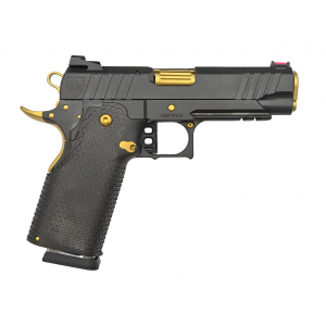 Alpha American Firearms AAF 9mm 5 Barrel 2 17rd Magazines Black  Gold w Gold Bushing Optics Cut Pistol